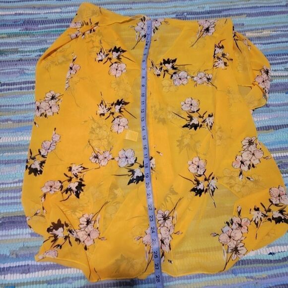 Charlotte Russe 3/4 Sleeve Sheer Loose Chiffon Floral Kimono Cardigan, small/me - Picture 13 of 13